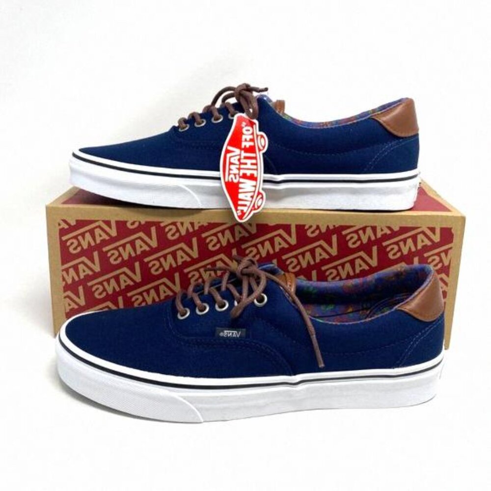 Vans Shoes Men's Size Era 59 C&L Dress Blue Canvas VN000UC6DCU Top Low Skate - Picture 10 of 12